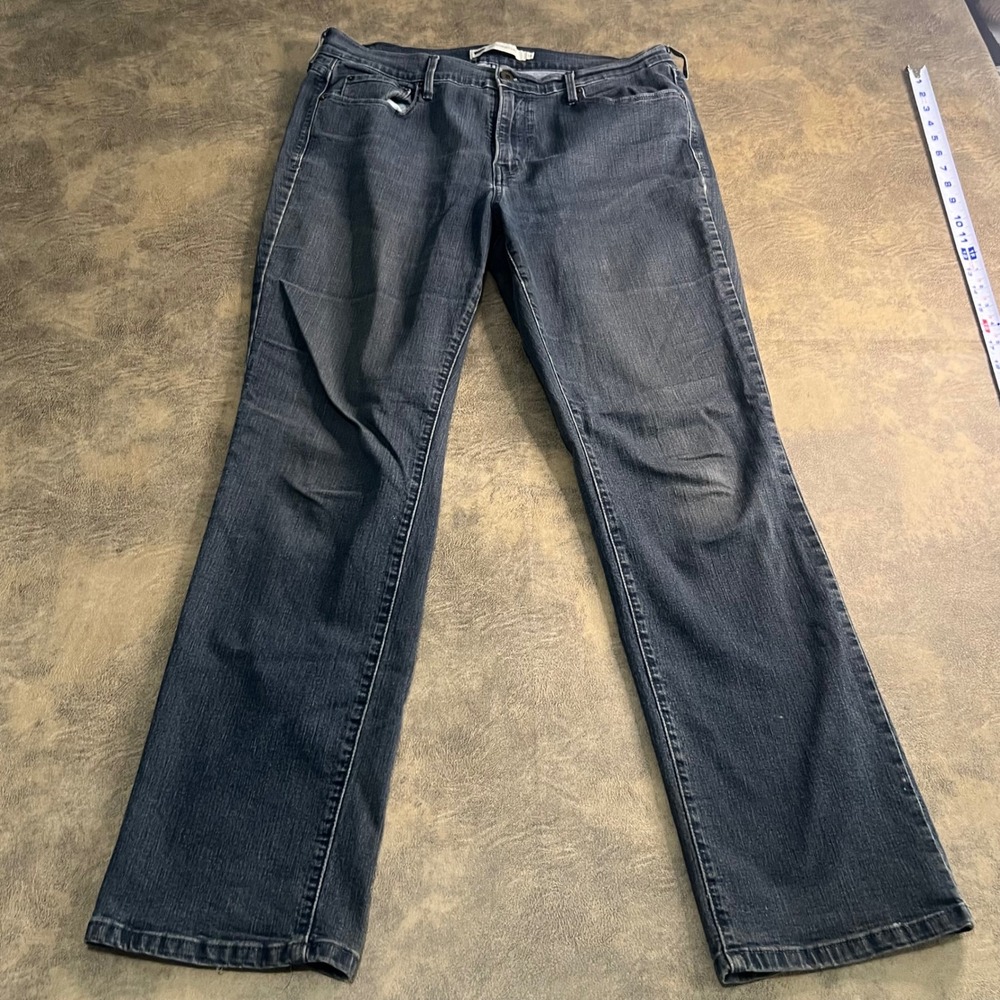Levi's 505 Straight Leg Jeans Womens 14 Darkβ Blue Denim Mid Rise